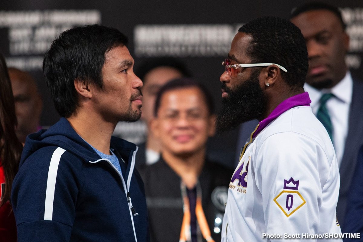 Manny Pacquiao and Adrien Broner final quotes for Saturday on SHOWTIME PPV Adrien Broner Manny Pacquiao Boxing News