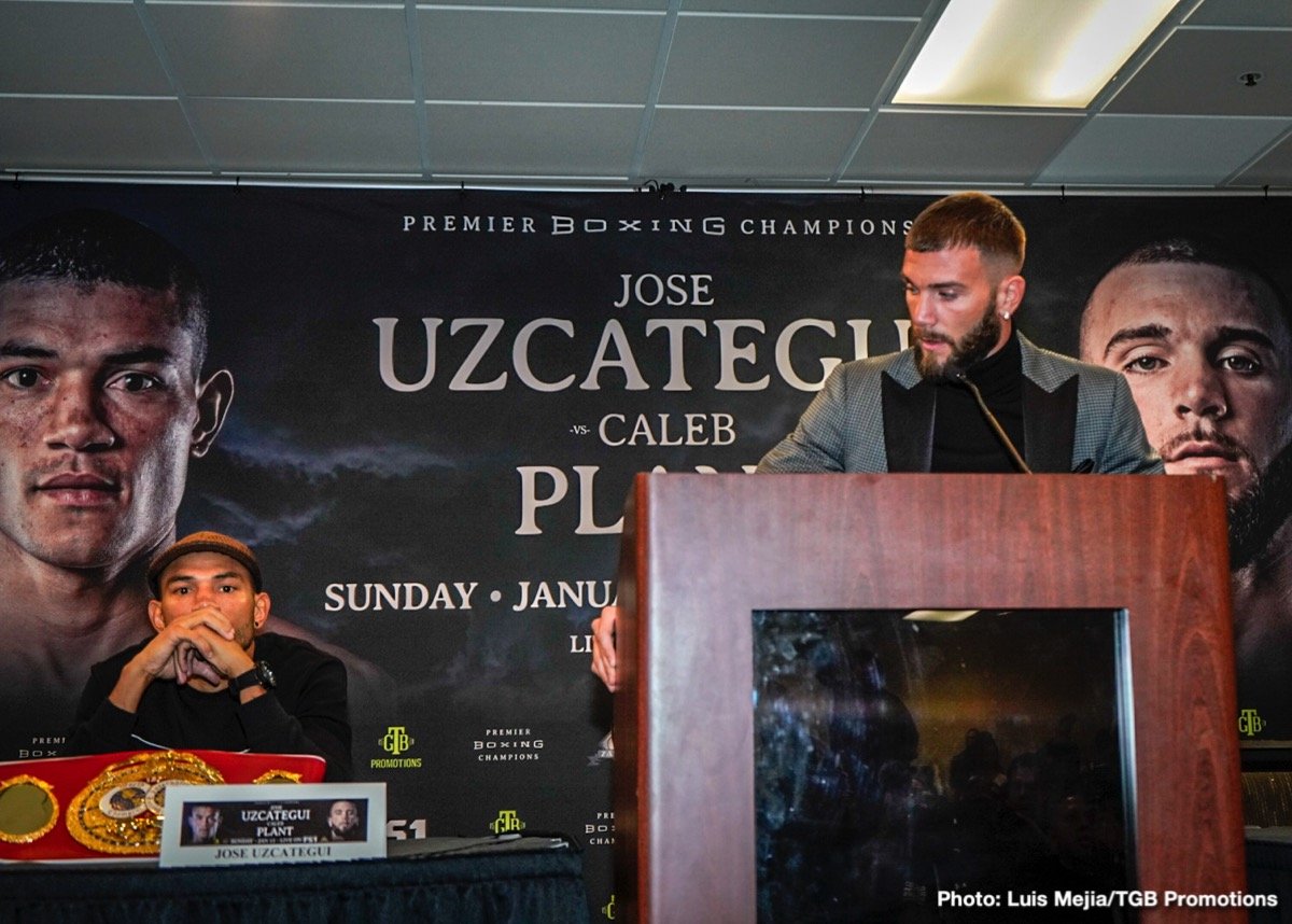 Jose Uzcategui, Caleb Plant Official Weights & Photos