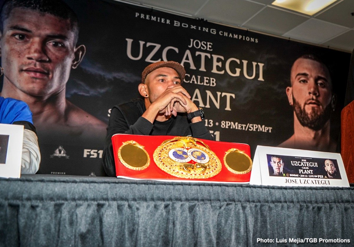 Jose Uzcategui, Caleb Plant Official Weights & Photos