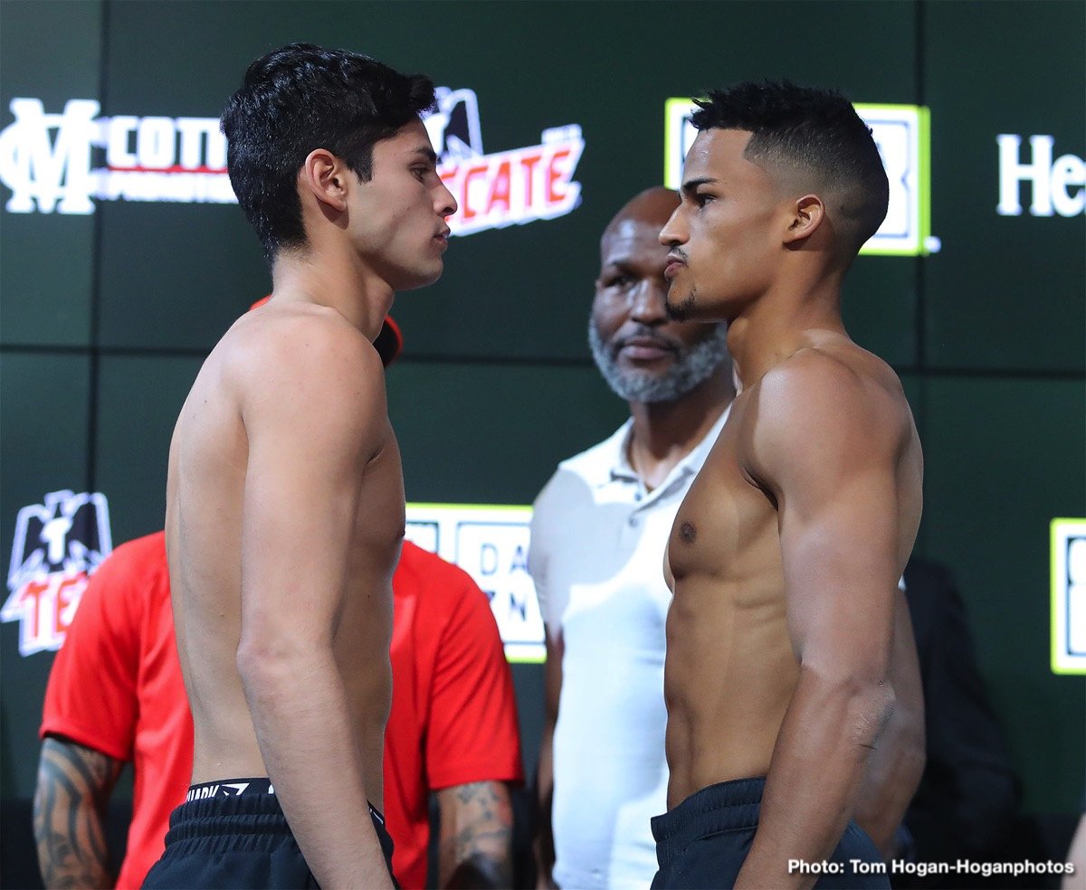 Ryan Garcia vs Jose Lopez / Tito Acosta vs Ganigan Lopez DAZN Weigh In Results