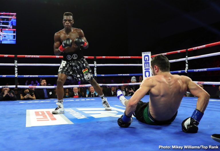 Photo: Richard Commey Destroys Isa Chaniev In Two-Rounds To Claim IBF 135 Pound Belt – but has he got any shot of derailing Lomachenko? Richard Commey Destroys Isa Chaniev In Two-Rounds To Claim IBF 135 Pound Belt – but has he got any shot of derailing Lomachenko?