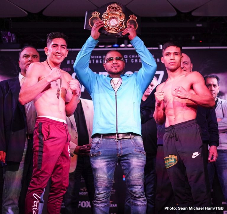 Leo Santa Cruz and Rafael Rivera Weigh-In Results