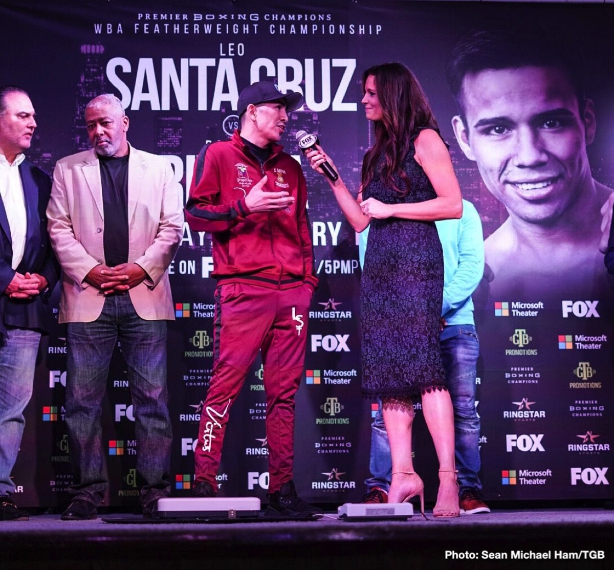 Leo Santa Cruz and Rafael Rivera Weigh-In Results