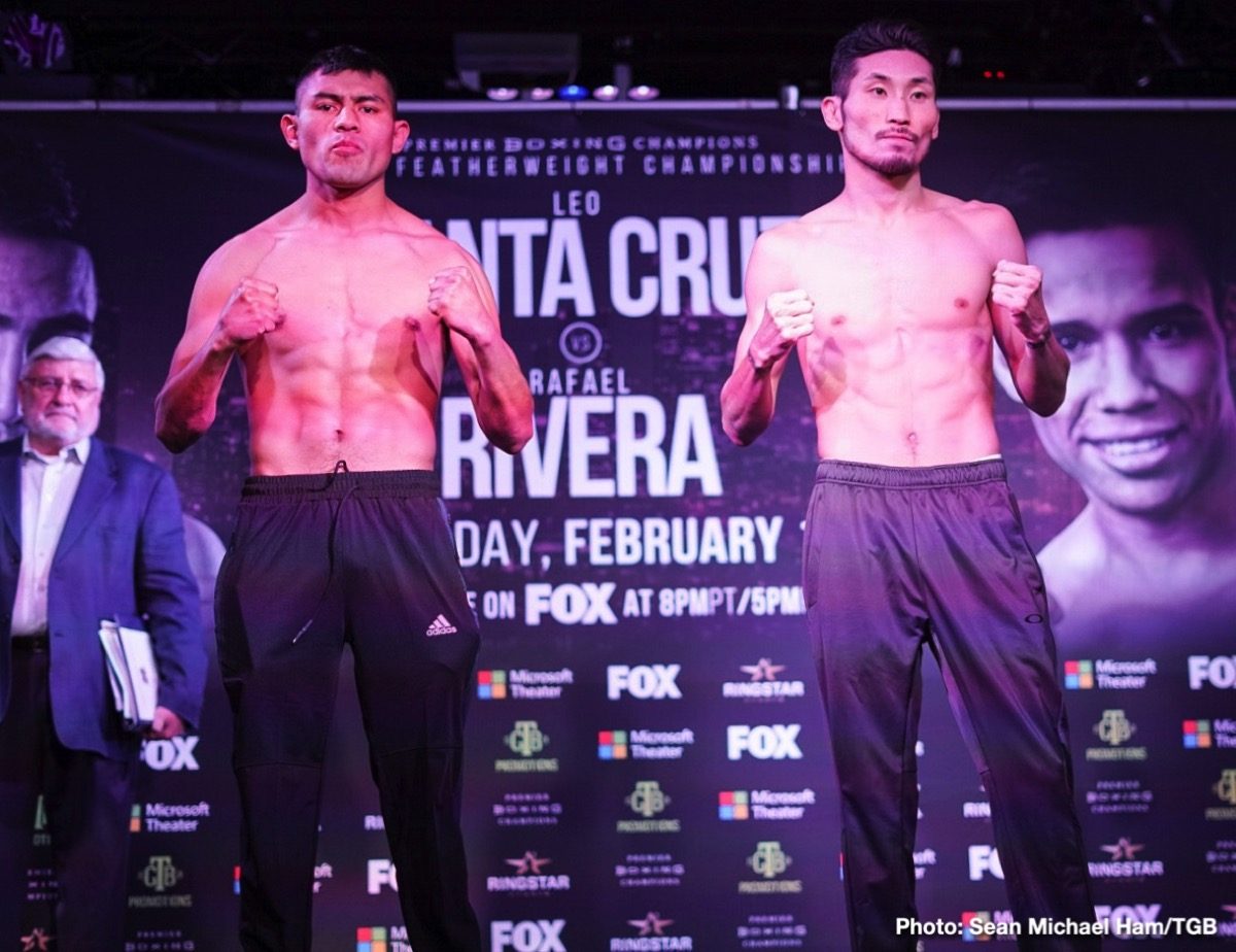 Leo Santa Cruz and Rafael Rivera Weigh-In Results