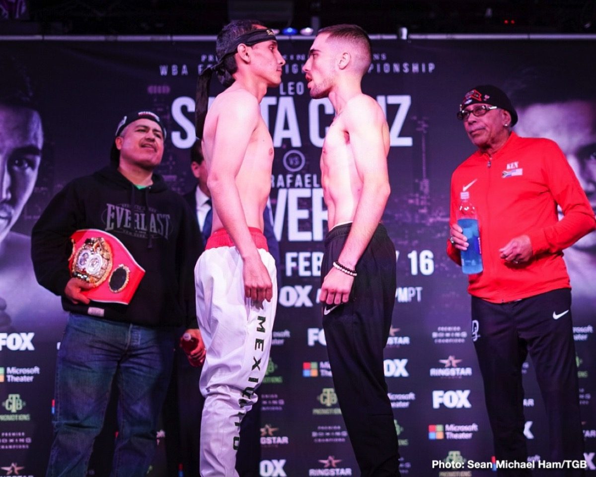 Leo Santa Cruz and Rafael Rivera Weigh-In Results