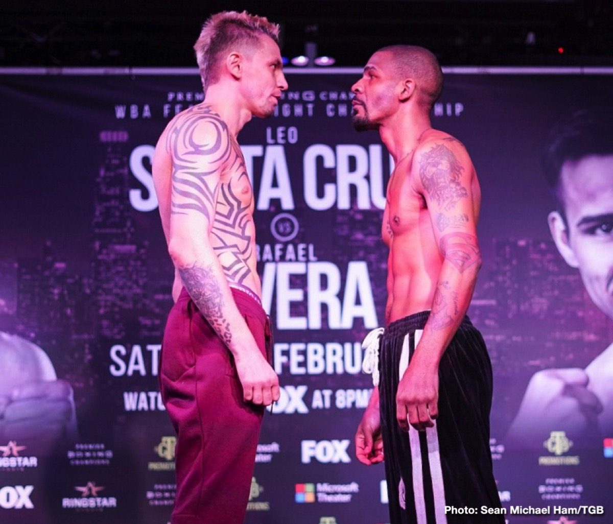 Leo Santa Cruz and Rafael Rivera Weigh-In Results