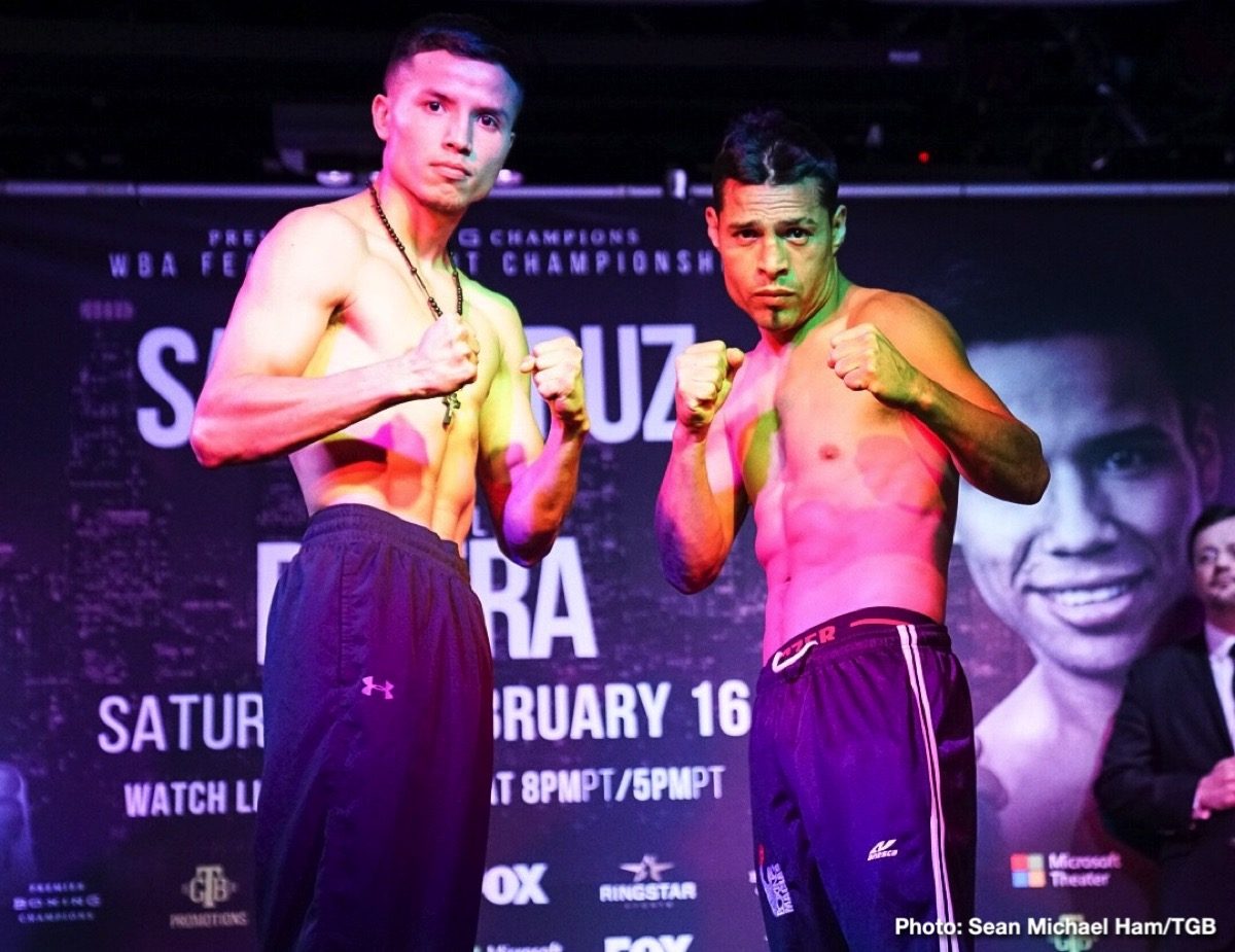 Leo Santa Cruz and Rafael Rivera Weigh-In Results