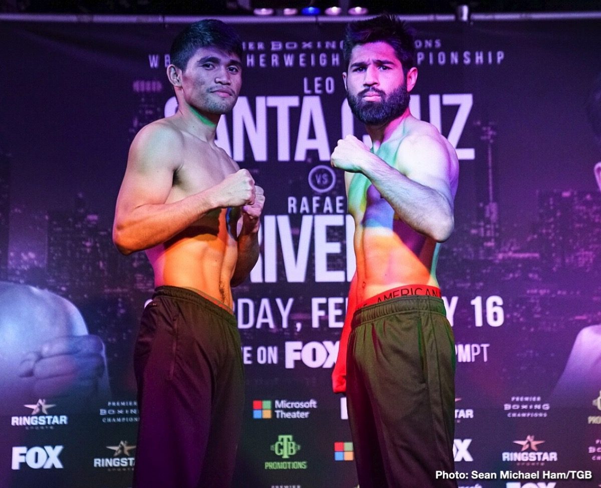 Leo Santa Cruz and Rafael Rivera Weigh-In Results
