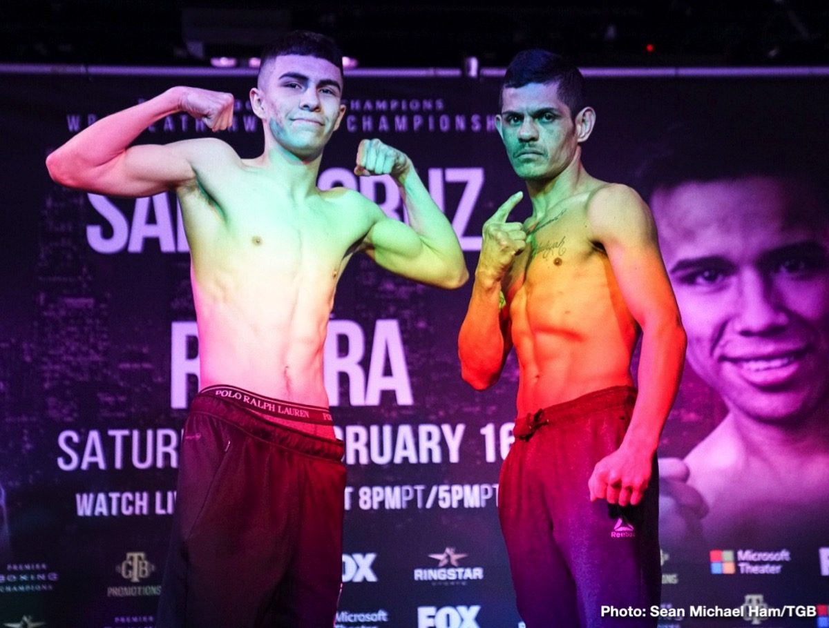 Leo Santa Cruz and Rafael Rivera Weigh-In Results