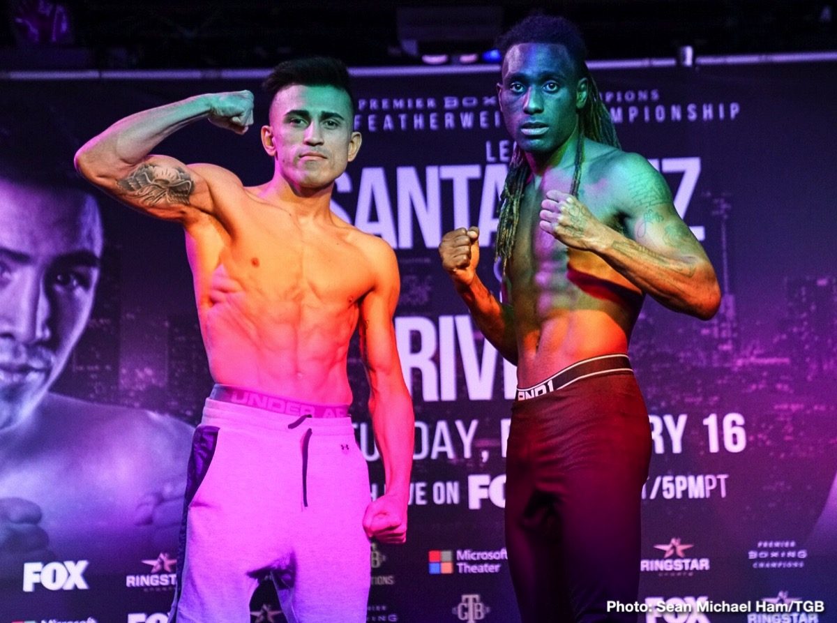 Leo Santa Cruz and Rafael Rivera Weigh-In Results