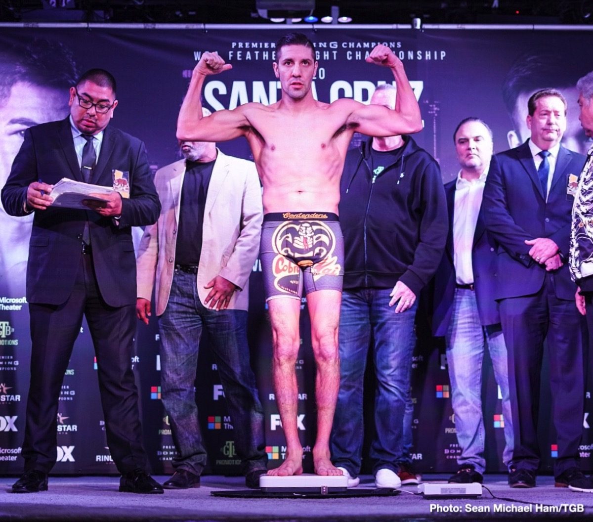 Leo Santa Cruz and Rafael Rivera Weigh-In Results