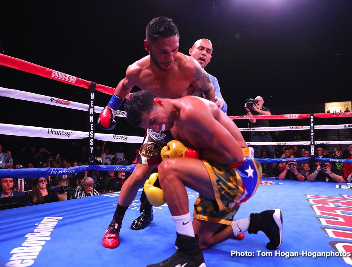 RESULTS: Cancio Upsets Machado To Capture WBA Super Featherweight World Title Alberto Machado Andrew Cancio Franklin Manzanilla Rey Vargas Boxing News Boxing Results