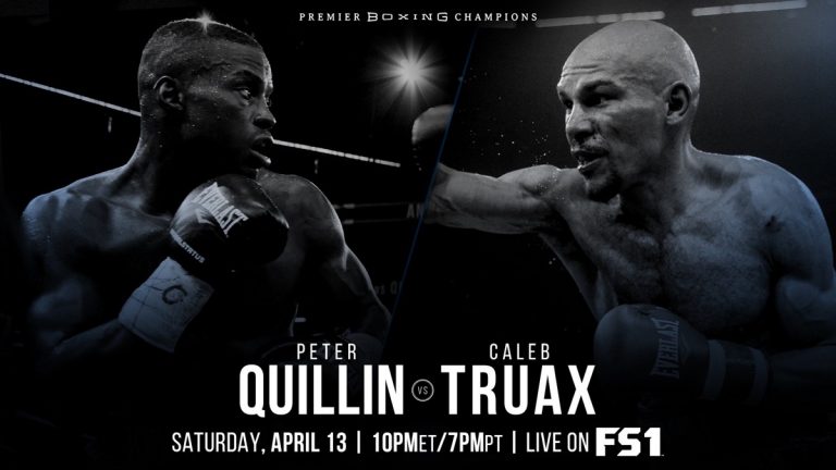 Peter Quillin vs. Caleb Truax & Derevyanchenko vs Culcay on April 13