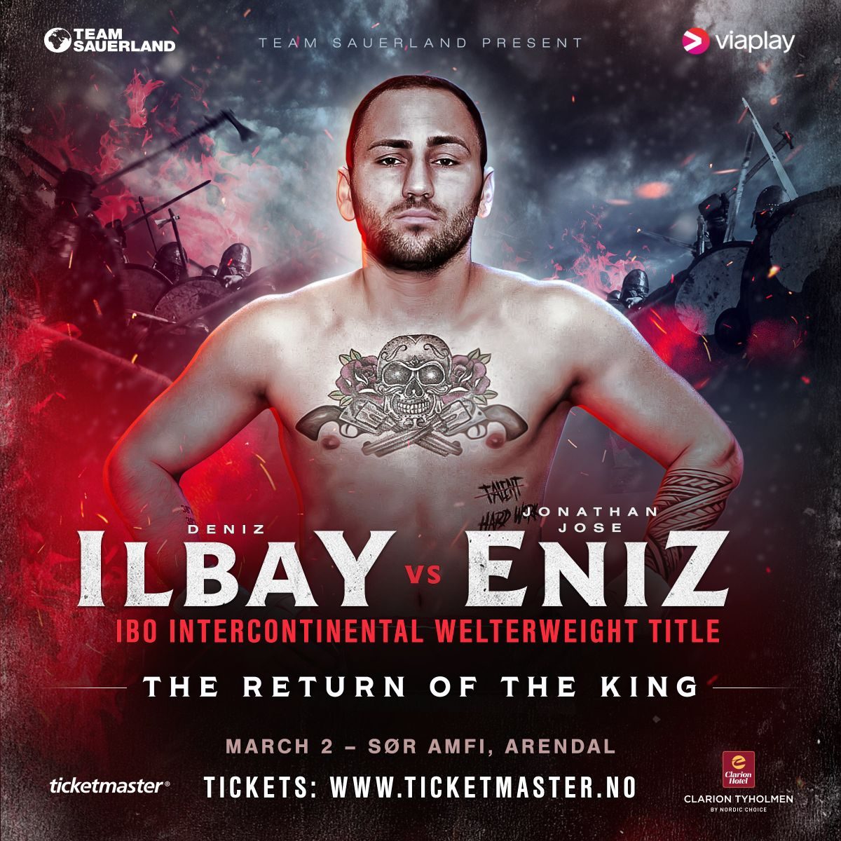 Havnaa vs Rashid; Ilbay vs Eniz on March 2 at SØR Amfi in Arendal Deniz Ilbay Press Room