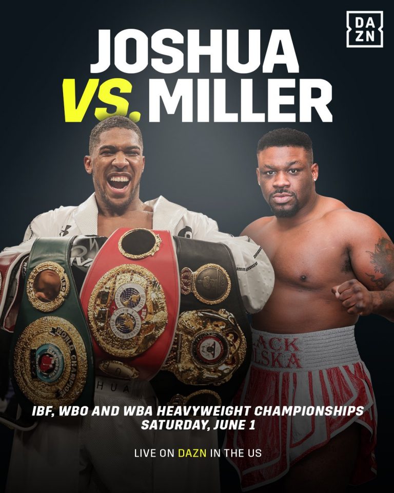 Anthony Joshua - Jarrell Miller At Madison Square Garden - live on DAZN - June 1