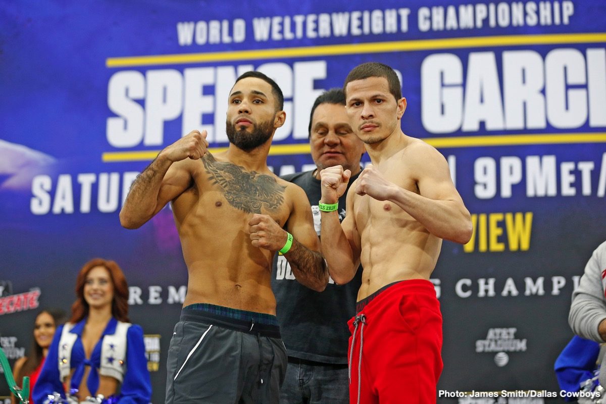 Weigh-in results: Errol Spence Jr. vs Mikey Garcia