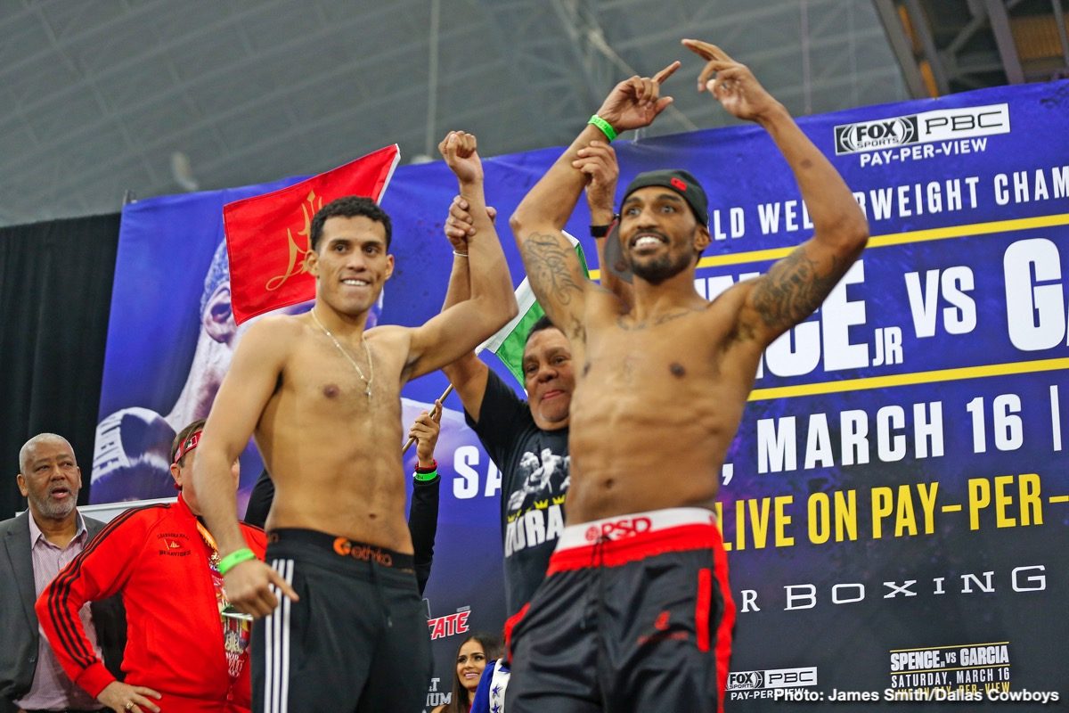 Weigh-in results: Errol Spence Jr. vs Mikey Garcia