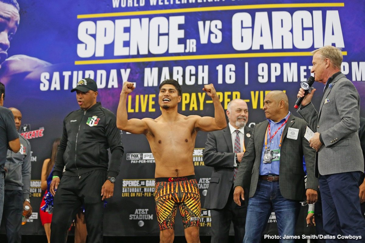 Weigh-in results: Errol Spence Jr. vs Mikey Garcia