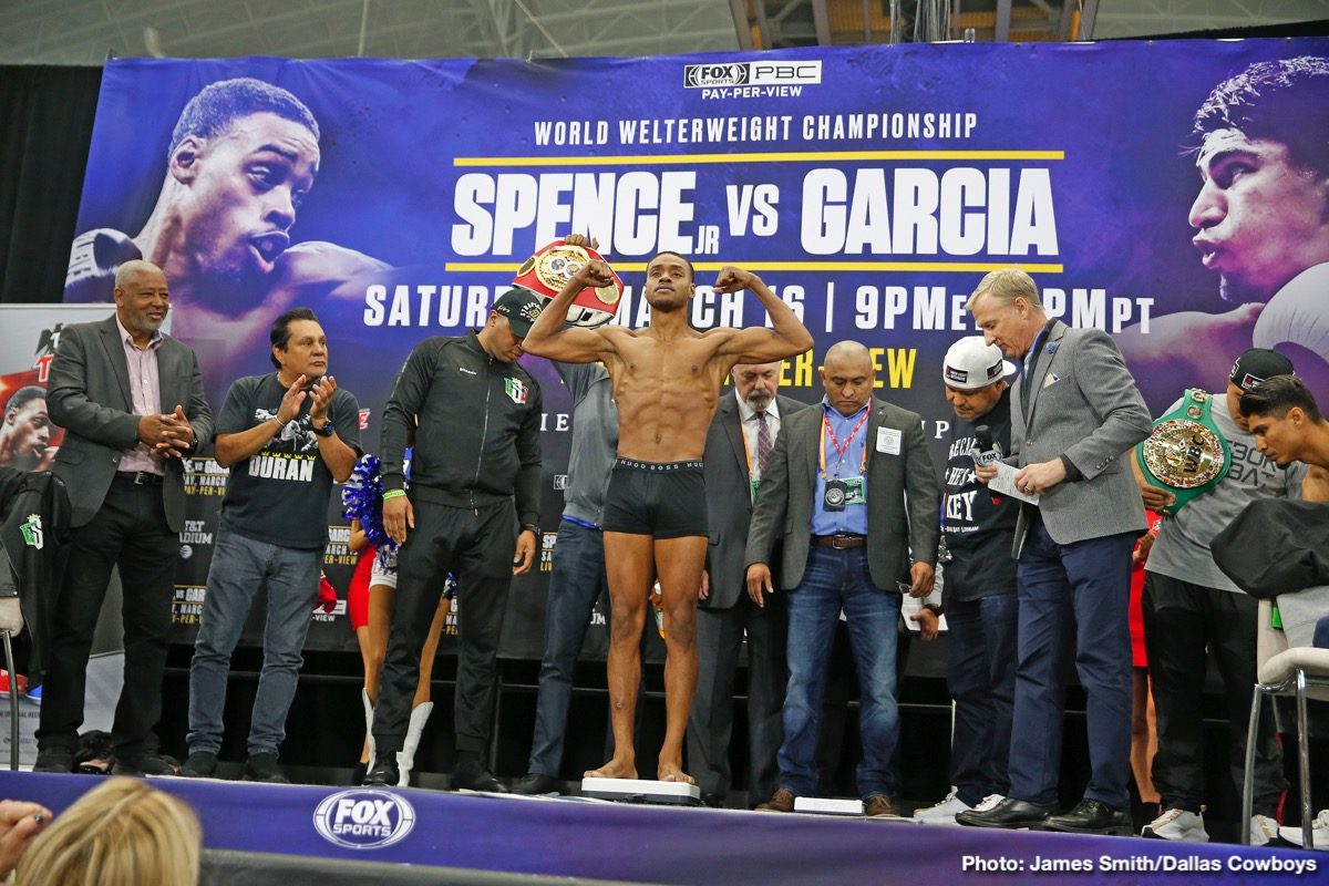 Weigh-in results: Errol Spence Jr. vs Mikey Garcia