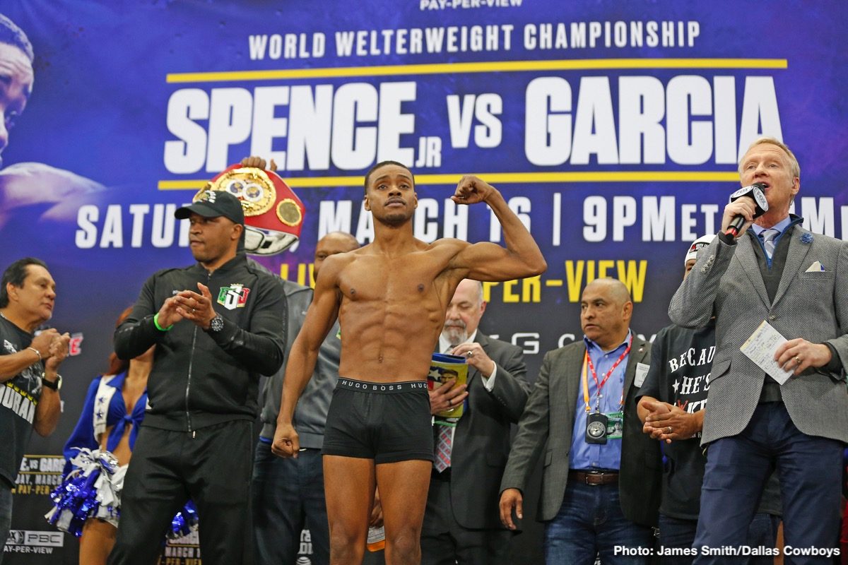 Weigh-in results: Errol Spence Jr. vs Mikey Garcia