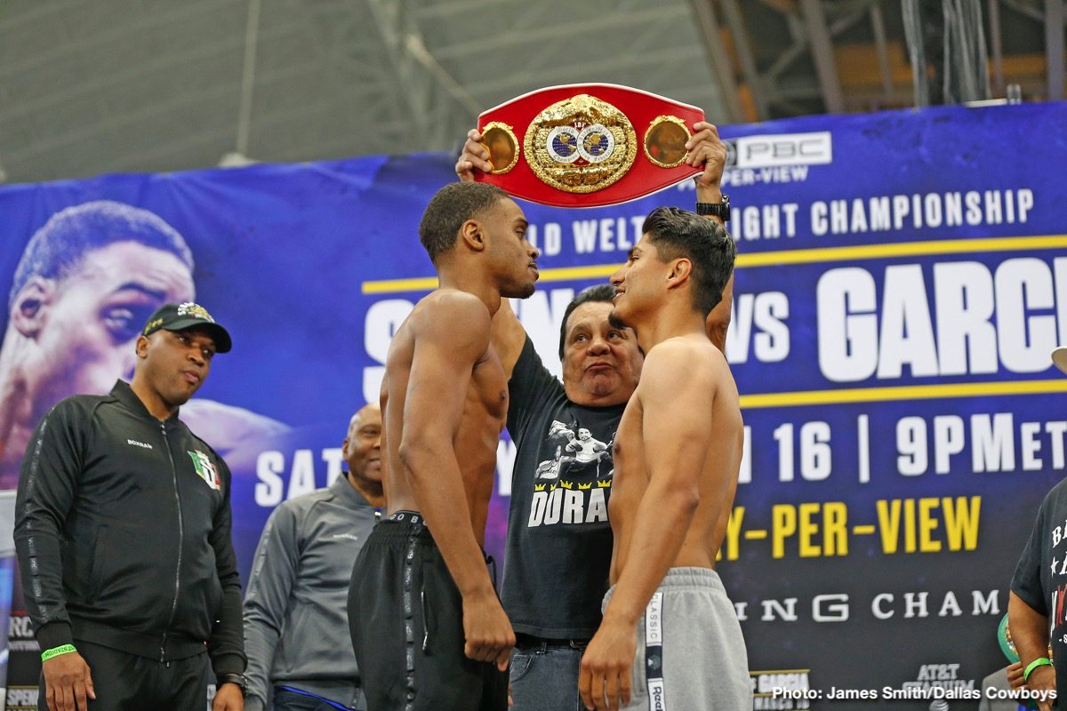 Weigh-in results: Errol Spence Jr. vs Mikey Garcia