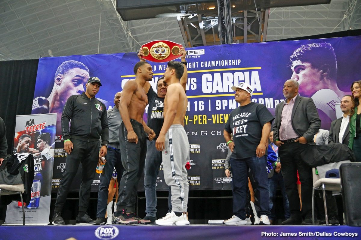 Weigh-in results: Errol Spence Jr. vs Mikey Garcia