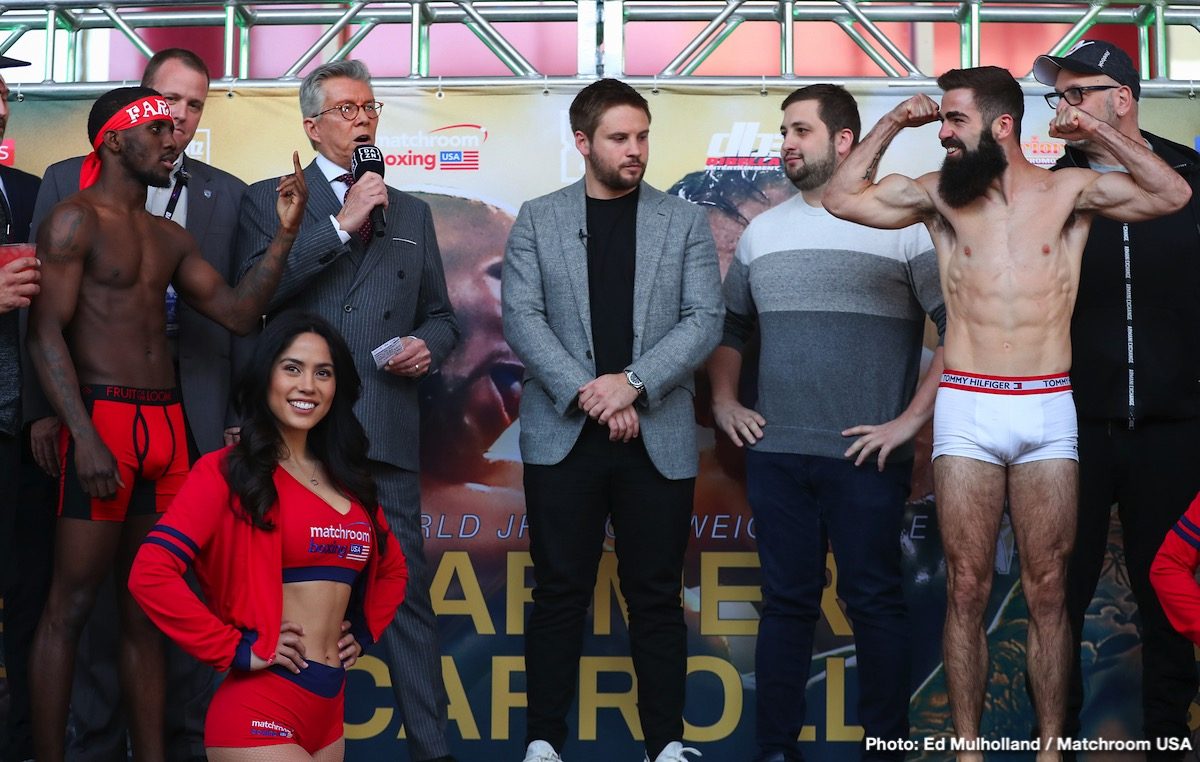 Tevin Farmer vs Jono Carroll: Weights, Photos, Videos & Live Stream Info