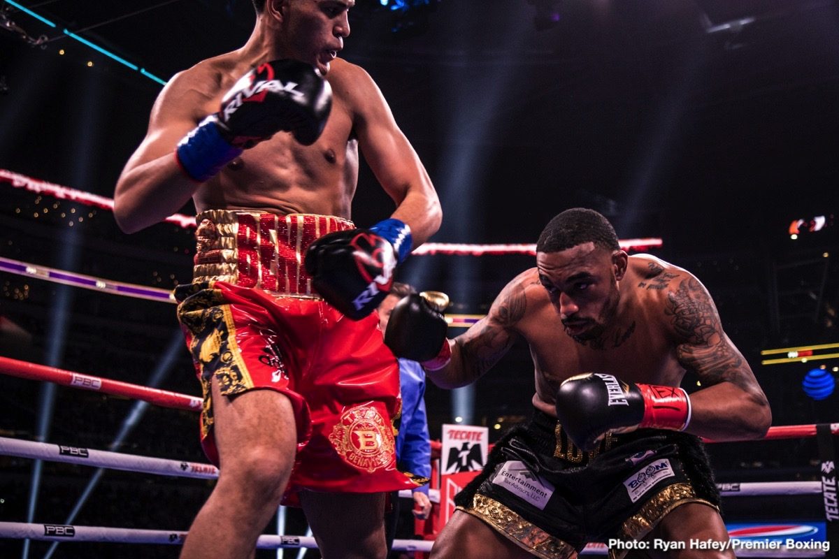 Boxing photo: David Benavidez, J'Leon Love, Luis Nery image RESULTS: David Benavidez Scores Second-Round TKO of J'Leon Love; Luis Nery Stops Arroyo