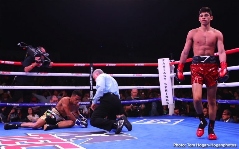 Ryan Garcia Defeats Jose Lopez By Technical Knockout In Round 2