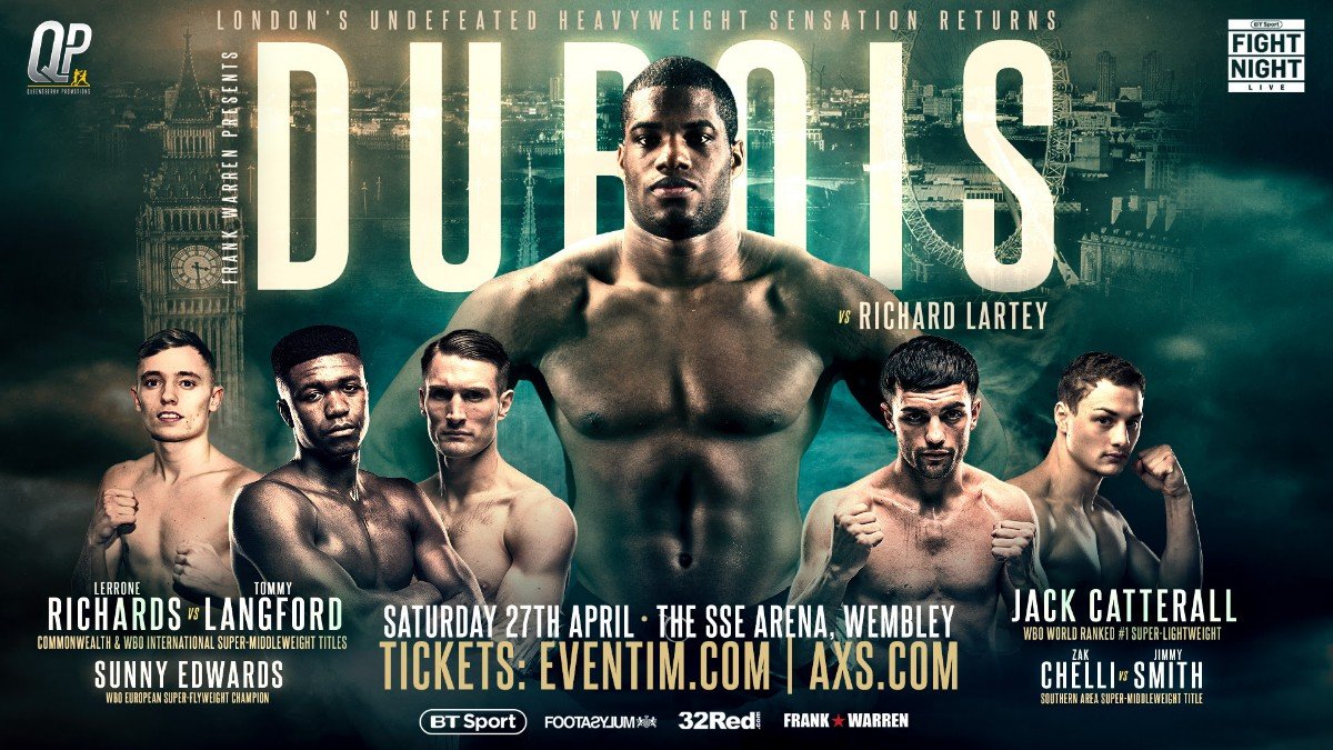 Dubois vs Lartey, Richards vs Langford LIVE on ESPN+ on Saturday