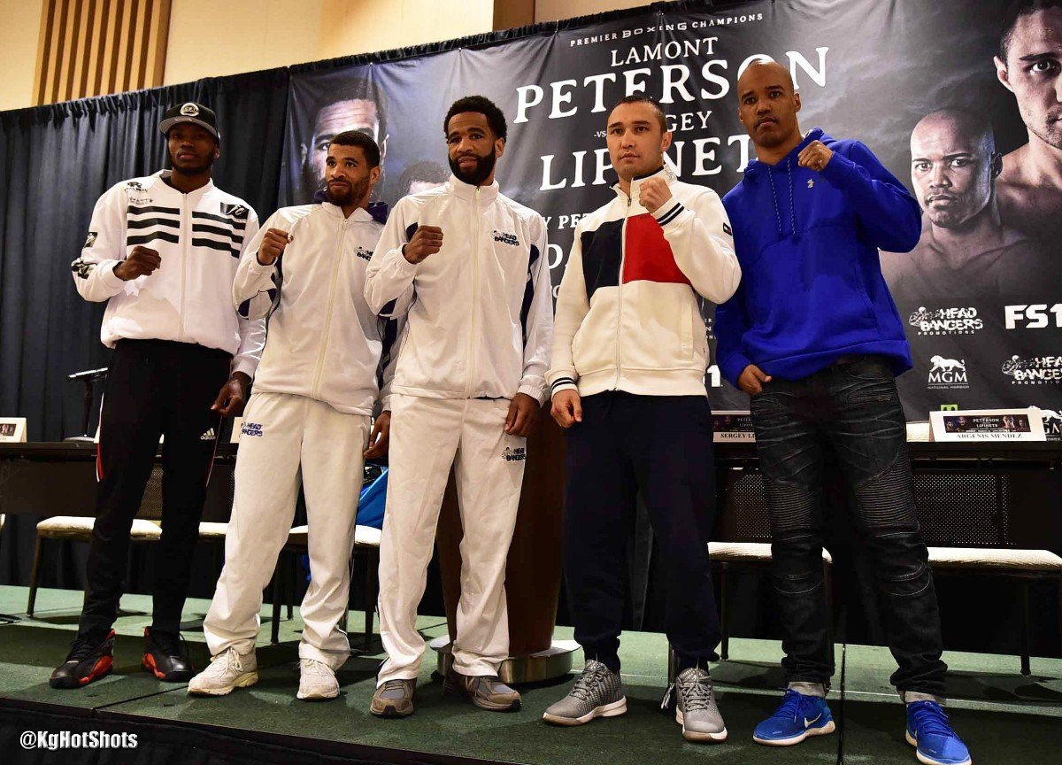 Argenis Mendez, Lamont Peterson, Sergey Lipinets boxing image / photo