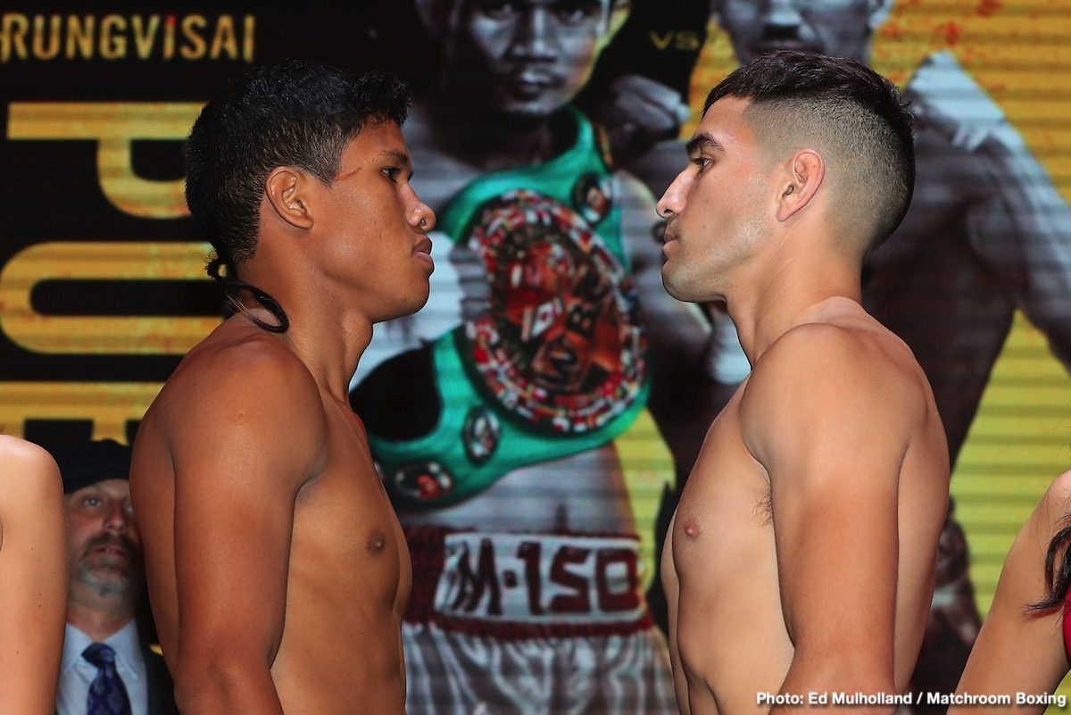 Boxing photo: Juan Francisco Estrada, Srisaket Sor Rungvisai image Rungvisai vs. Estrada II - Weigh In Results & Quotes
