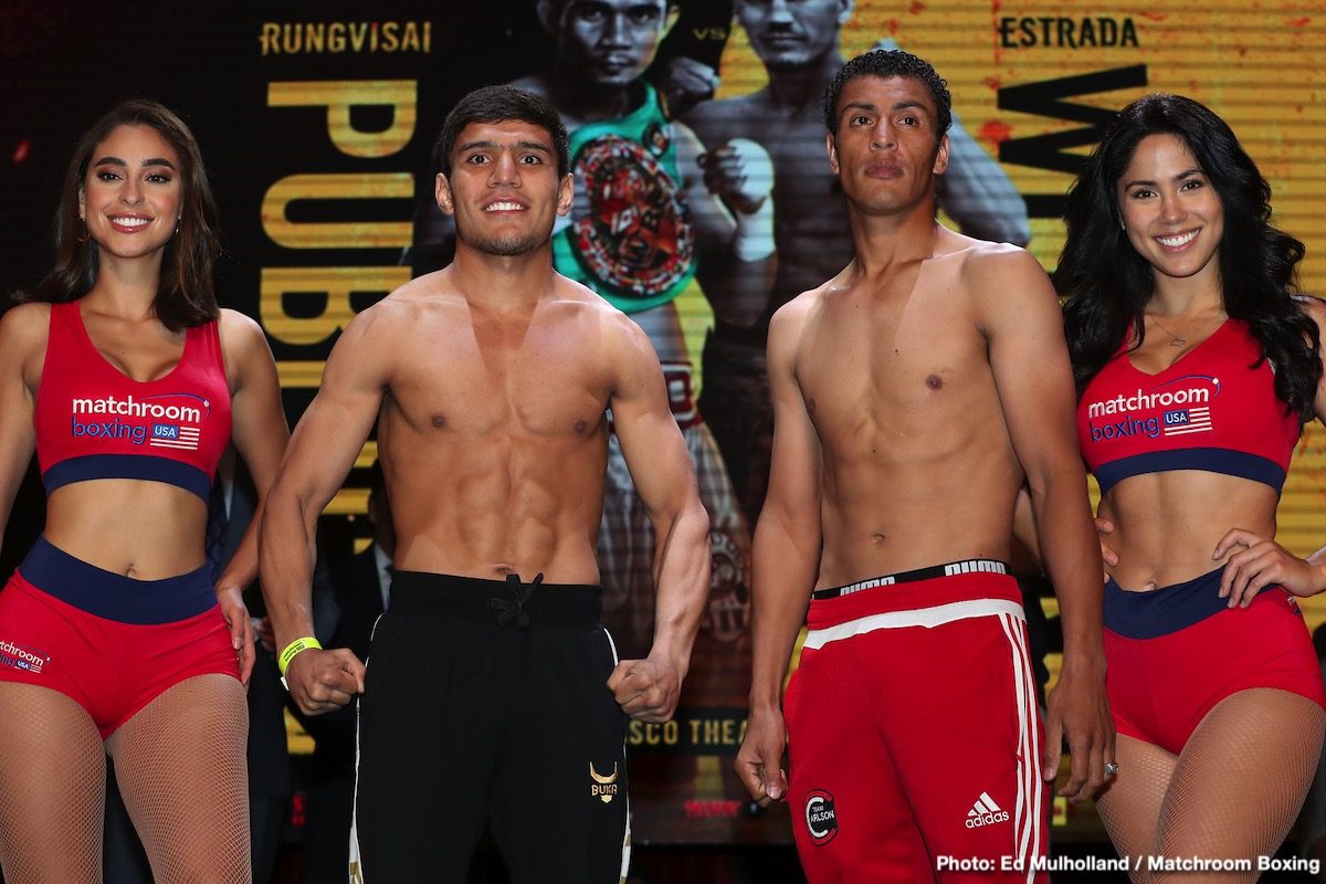 Boxing photo: Juan Francisco Estrada, Srisaket Sor Rungvisai image Rungvisai vs. Estrada II - Weigh In Results & Quotes