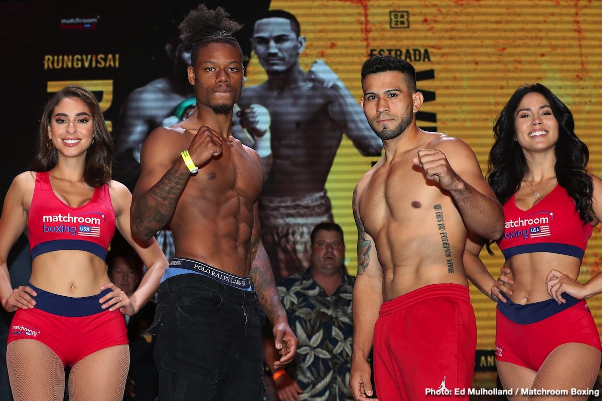 Boxing photo: Juan Francisco Estrada, Srisaket Sor Rungvisai image Rungvisai vs. Estrada II - Weigh In Results & Quotes