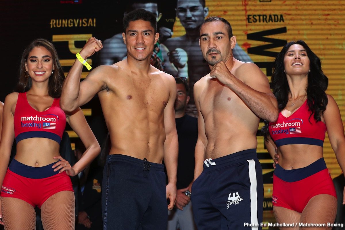 Boxing photo: Juan Francisco Estrada, Srisaket Sor Rungvisai image Rungvisai vs. Estrada II - Weigh In Results & Quotes