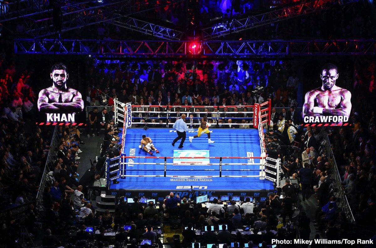 Photos: Crawford dominates Khan; Teofimo Lopez & Shakur Stevenson victorious