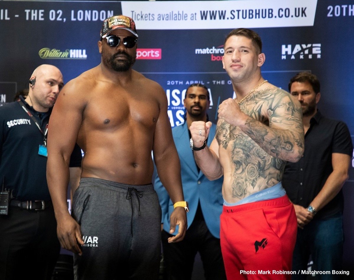 Chisora vs Gashi, Allen vs. Browne official weights, photos & quotes