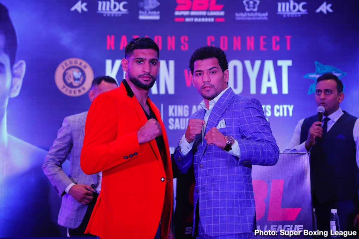 Amir Khan Media Work-Out With Ariza And Adams Ahead Of Fight Against Goyat