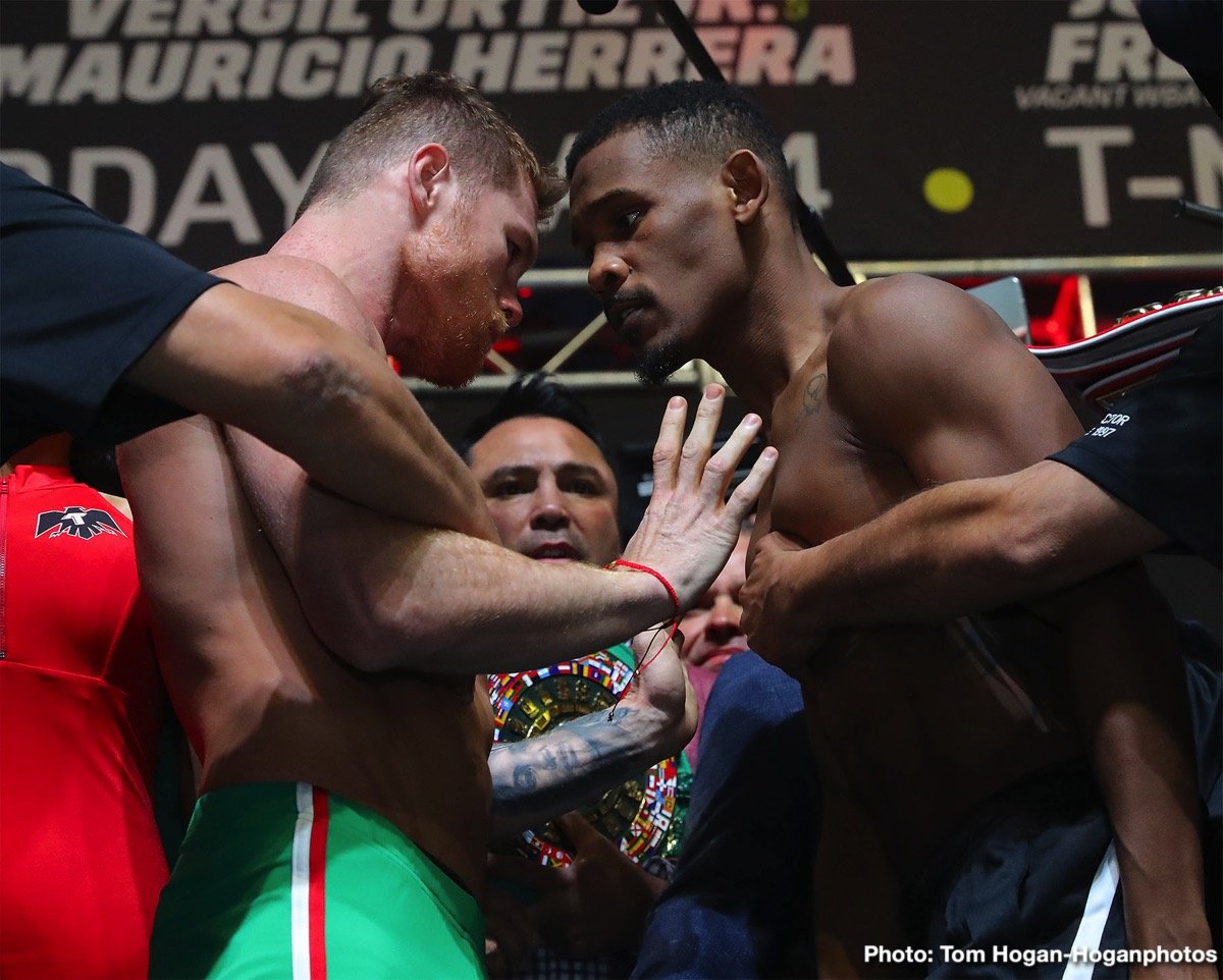 Canelo/Jacobs Weigh-In “Scuffle” - De La Hoya: Jacobs Looked Very Nervous, Hearn: Canelo Was Rattled