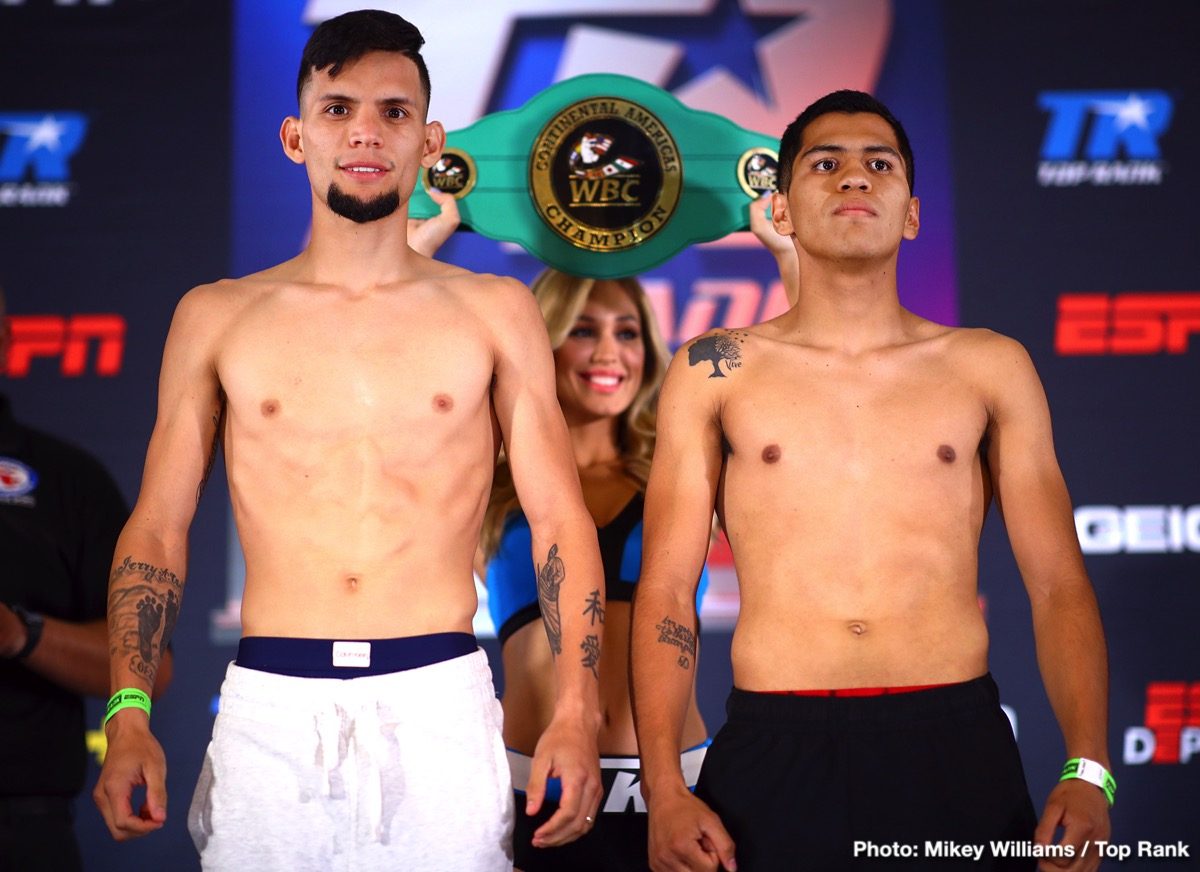 Berchelt vs Vargas II, Dogboe vs Navarrete - Weigh In Results & Photos
