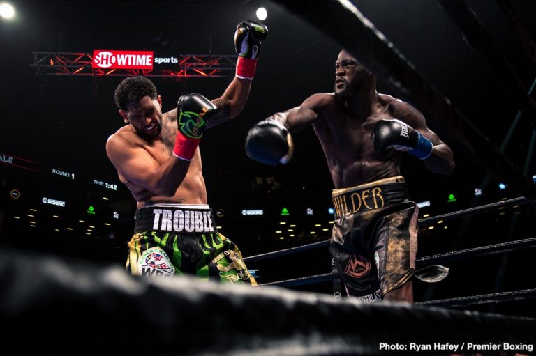 RESULTS: Wilder KOs Breazeale in 1st round