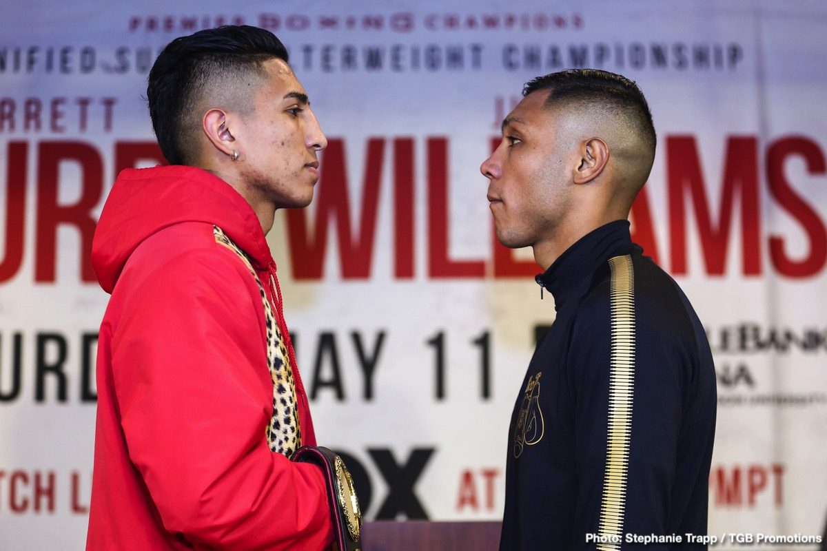 Boxing photo: Jarrett Hurd, Julian "J-Rock" Williams, Mario Barrios, Matt Korobov image Jarrett Hurd and Julian 'J-Rock' Williams final quotes for Saturday