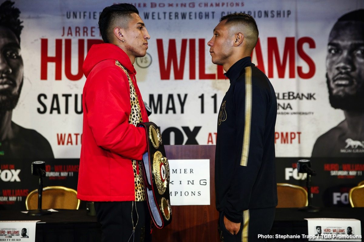 Boxing photo: Jarrett Hurd, Julian "J-Rock" Williams, Mario Barrios, Matt Korobov image Jarrett Hurd and Julian 'J-Rock' Williams final quotes for Saturday
