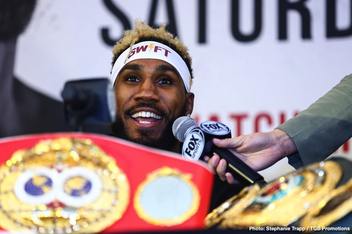 Boxing photo: Jarrett Hurd, Julian "J-Rock" Williams, Mario Barrios, Matt Korobov image Jarrett Hurd and Julian 'J-Rock' Williams final quotes for Saturday