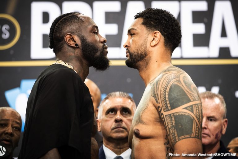 Wilder vs Breazeale, Russell Jr vs Martinez Official Weights, Quotes & Photos