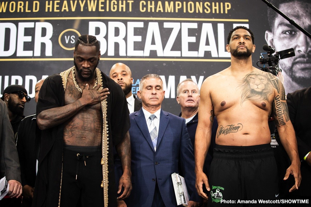 LIVE STREAM Deontay Wilder - Dominic Breazeale Weigh In