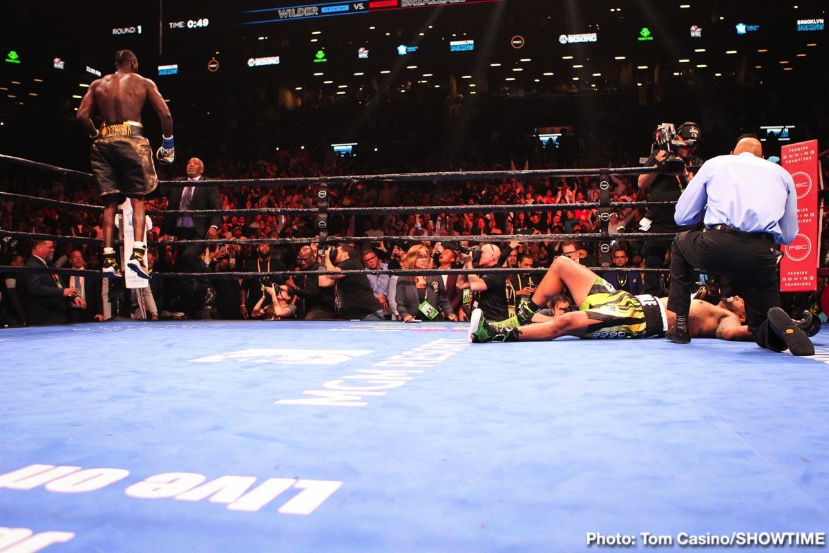 Photos: Deontay Wilder Thrills Barclays Center Crowd With Scintillating First Round Knockout Of Dominic Breazeale