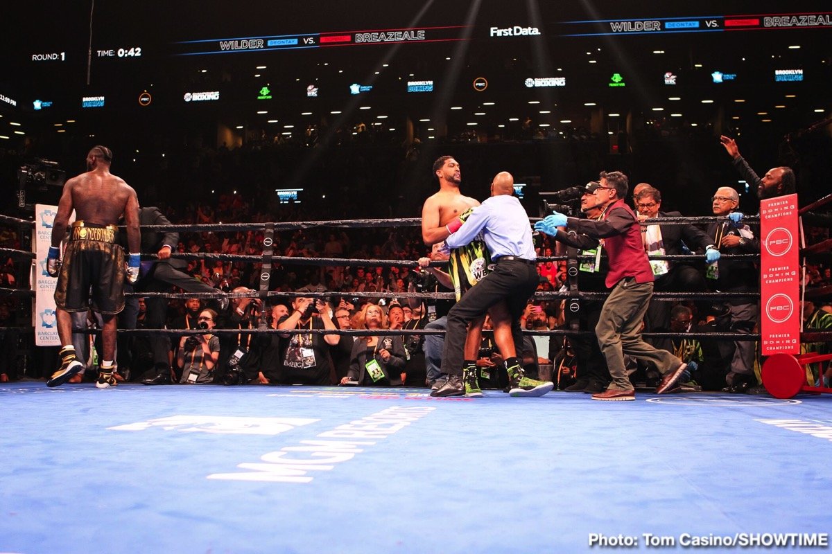 Photos: Deontay Wilder Thrills Barclays Center Crowd With Scintillating First Round Knockout Of Dominic Breazeale