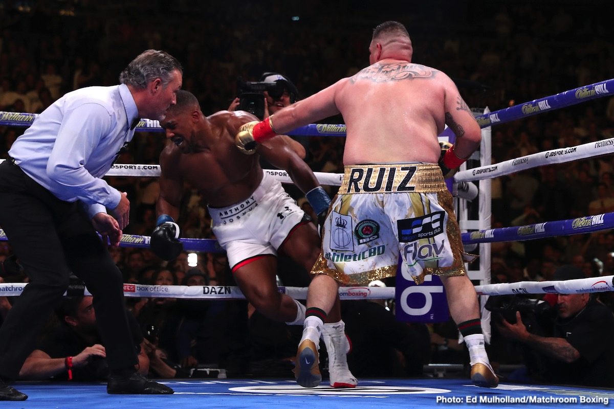 Anthony Joshua: I got beat. I was shook against Andy Ruiz