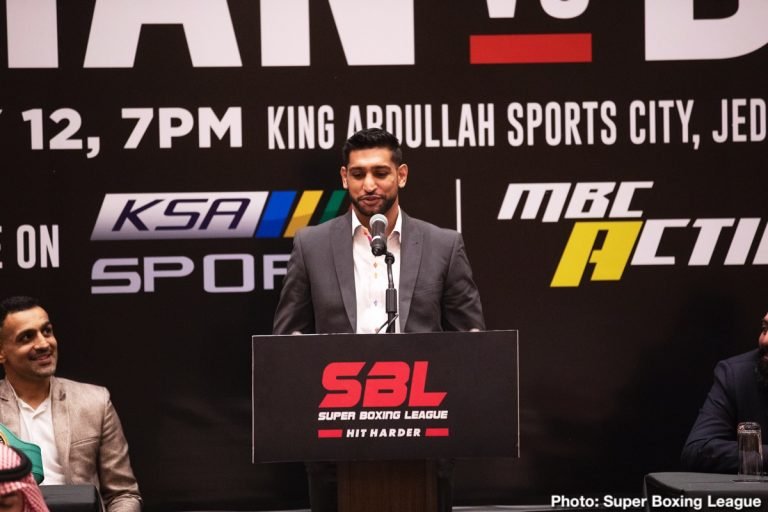 Amir Khan faces Kell Brook in February 2022 in Manchester, England